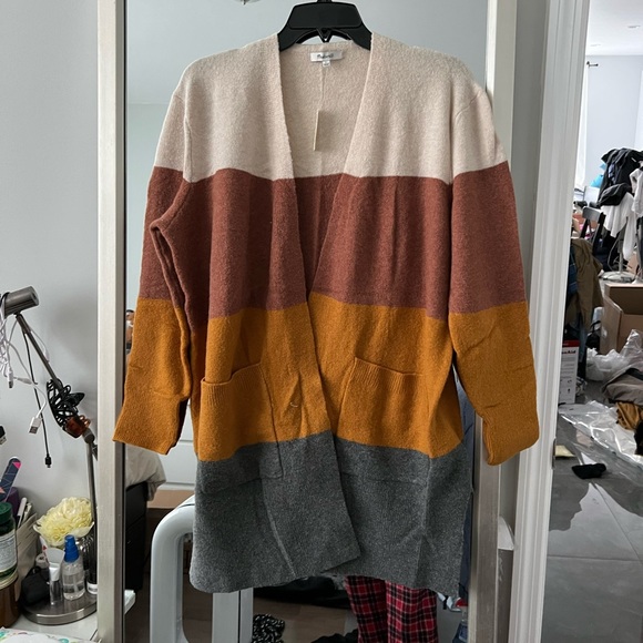 NWT madewell Kent striped cardigan size small - Picture 2 of 4